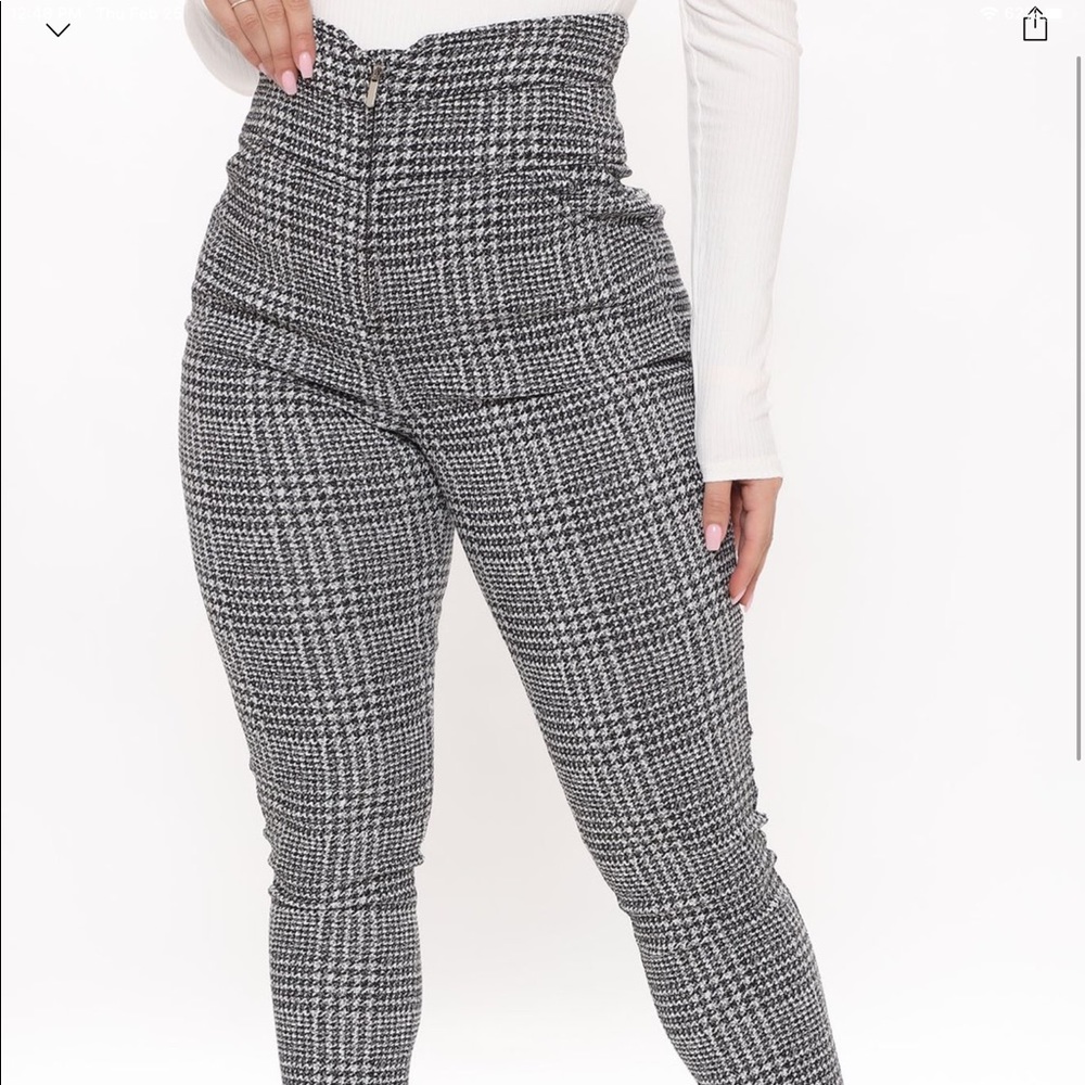 Twill Plaid Pants